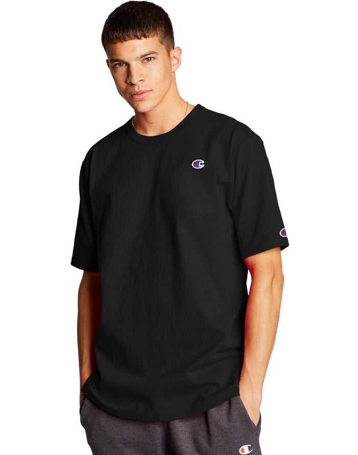 Champion Heritage C Logo T-Shirt Heren - Zwart - Belgie 7651PNVDL